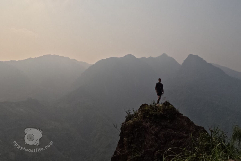 man on viewpoint in ha giang
